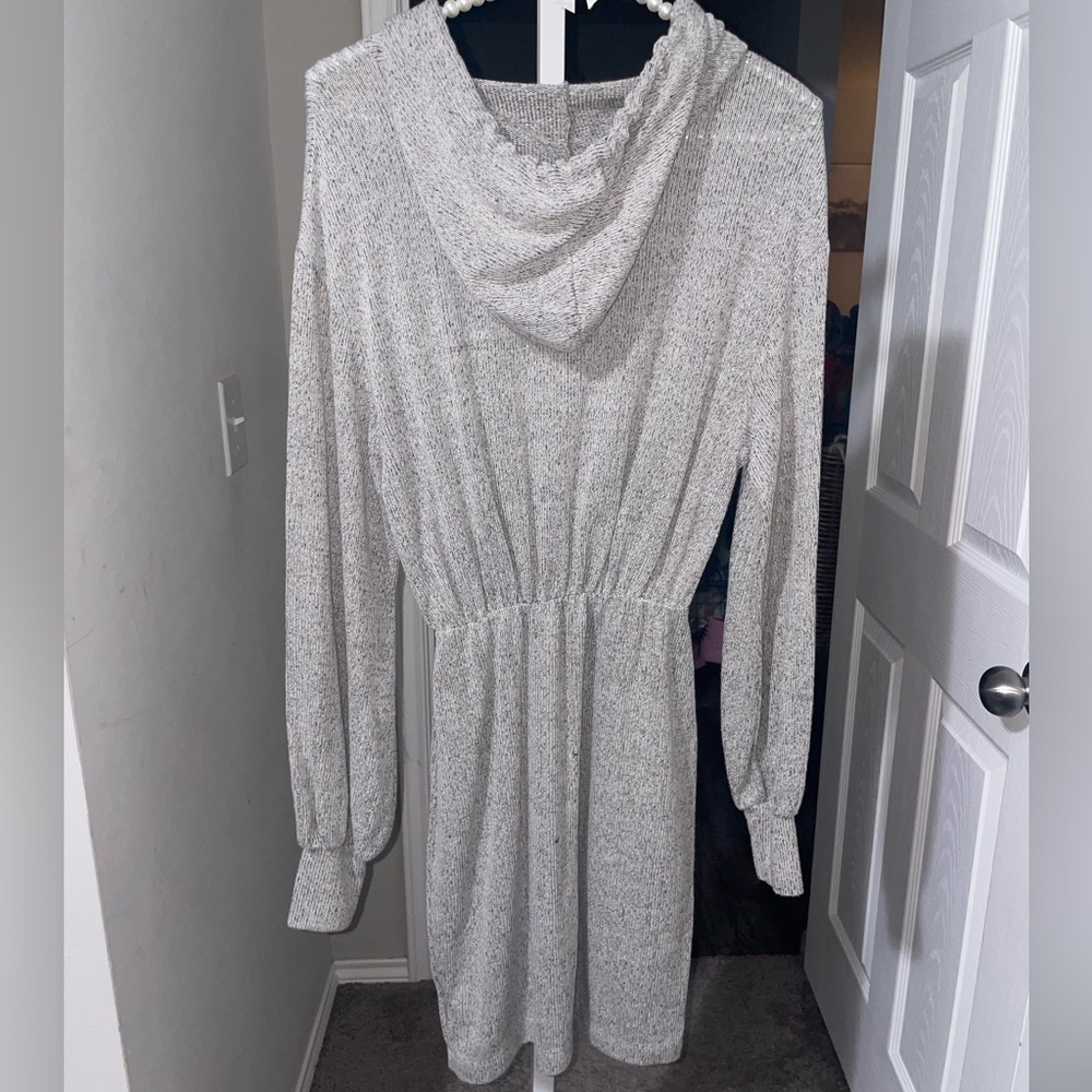 Andree By Unit Hoodie Dress Women Small Lightweight Knit Sport Casual Minimalist - Picture 4 of 14